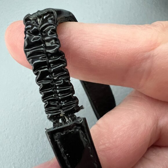 Butter Black Patent Leather Italian Leather‎ Slingback Pump Pointed Toe Heels - Picture 4 of 10